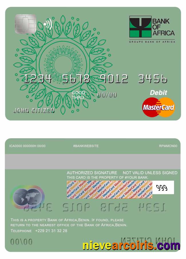 Benin Bank of Africa mastercard